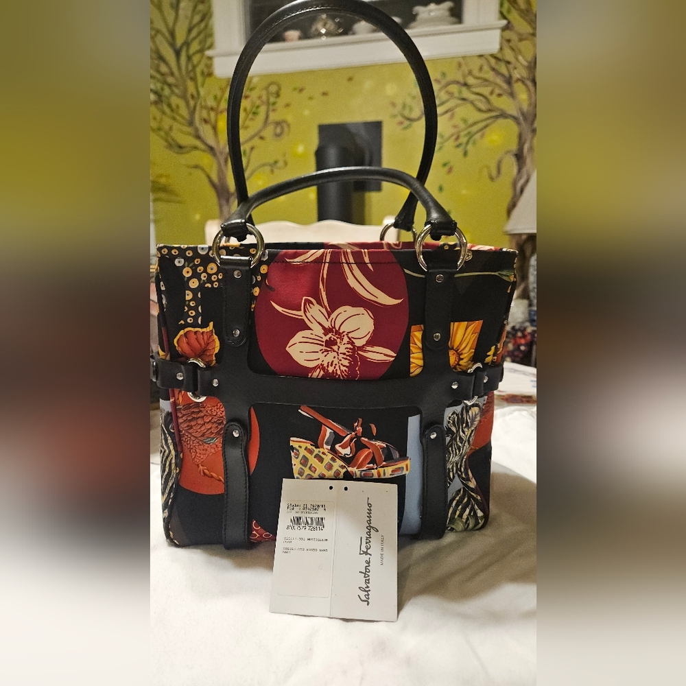 Vintage Salvatore Ferragamo Fiera Carnival Tote